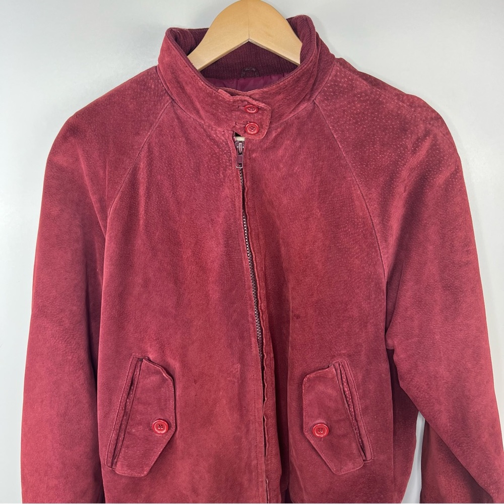 VINTAGE GENUINE LEATHER Suede Bomber Jacket